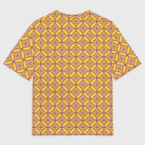Мужская футболка оверсайз Красочный орнамент в восточном стиле / 3D-принт – фото 2