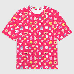 Мужская футболка оверсайз Skzoo pattern pink
