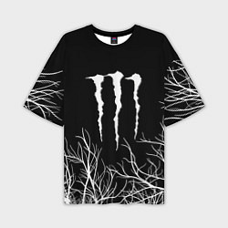 Мужская футболка оверсайз Monster energy лес