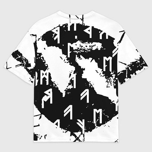 Мужская футболка оверсайз Doom символы краски / 3D-принт – фото 2