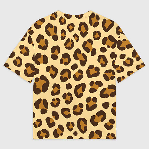 Мужская футболка оверсайз Паттерн с пятнами леопарда / 3D-принт – фото 2