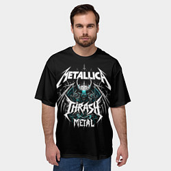 Футболка оверсайз мужская Metallica group - thrash metal style, цвет: 3D-принт — фото 2
