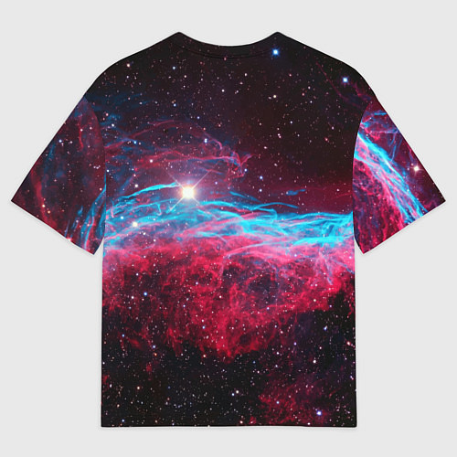 Мужская футболка оверсайз Далматинец бравый космонавт - нейроарт / 3D-принт – фото 2