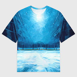 Футболка оверсайз мужская Хоккейная площадка, цвет: 3D-принт