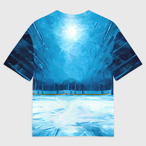 Мужская футболка оверсайз Хоккейная площадка / 3D-принт – фото 2