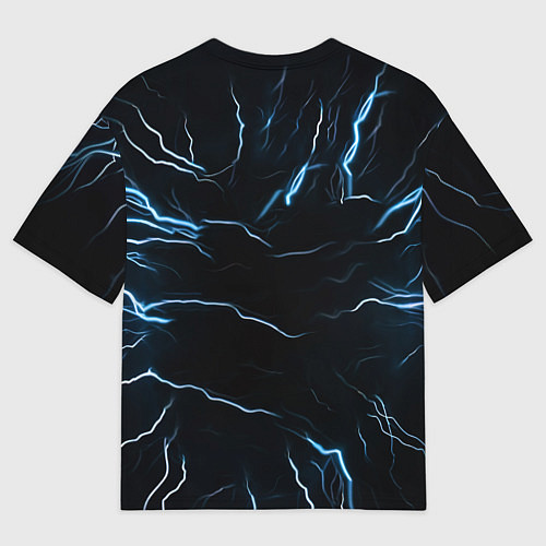 Мужская футболка оверсайз Маска голкипера в молниях / 3D-принт – фото 2