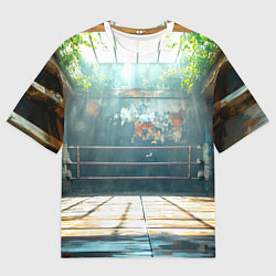 Футболка оверсайз мужская Ринг под открытым небом, цвет: 3D-принт