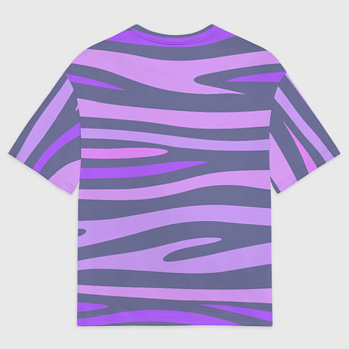 Мужская футболка оверсайз Лавандовые волны / 3D-принт – фото 2