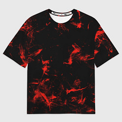 Футболка оверсайз мужская Color red black, цвет: 3D-принт