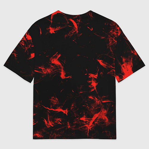 Мужская футболка оверсайз Color red black / 3D-принт – фото 2