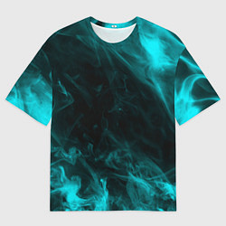 Футболка оверсайз мужская Neon smoke, цвет: 3D-принт