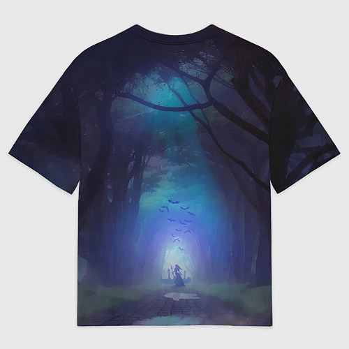 Мужская футболка оверсайз Юра Хой на фоне леса / 3D-принт – фото 2
