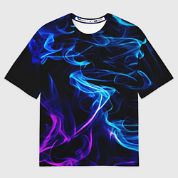 Футболка оверсайз мужская Color blue pink, цвет: 3D-принт