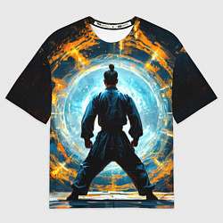 Мужская футболка оверсайз Кунг-фу боец
