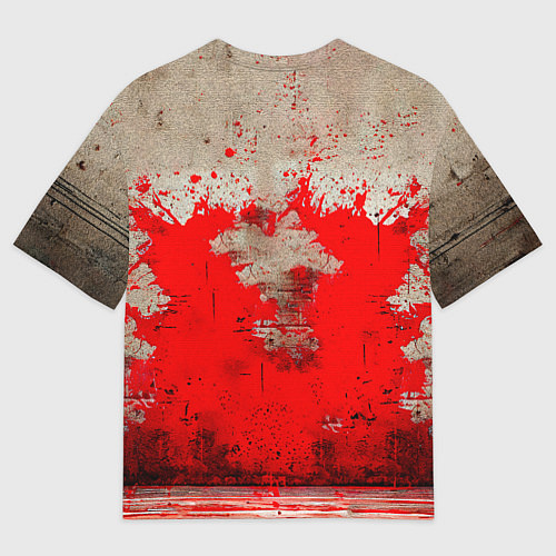 Мужская футболка оверсайз Реслер на красном / 3D-принт – фото 2