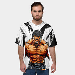Футболка оверсайз мужская Мощный реслер, цвет: 3D-принт — фото 2
