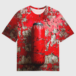 Мужская футболка оверсайз Красная боксерская груша