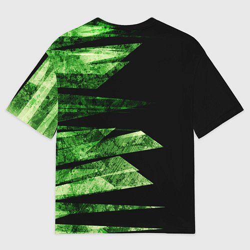 Мужская футболка оверсайз Color green black / 3D-принт – фото 2