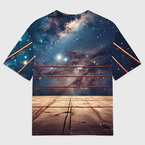 Мужская футболка оверсайз Космический ринг / 3D-принт – фото 2