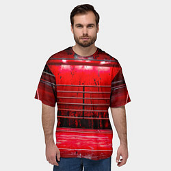 Футболка оверсайз мужская Красный ринг, цвет: 3D-принт — фото 2