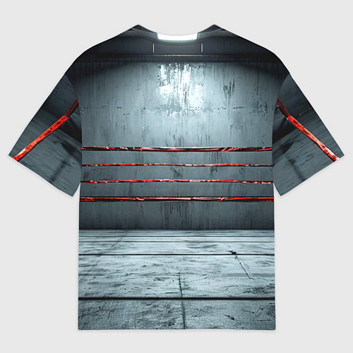 Мужская футболка оверсайз Серый ринг / 3D-принт – фото 2