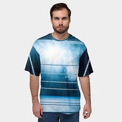Футболка оверсайз мужская Ринг в тумане, цвет: 3D-принт — фото 2
