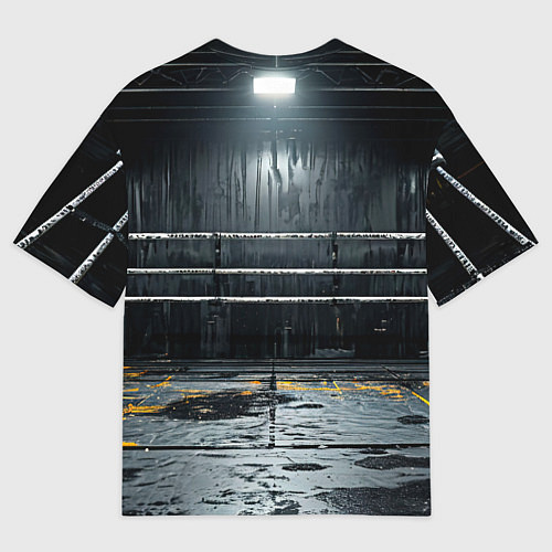 Мужская футболка оверсайз Черный ринг / 3D-принт – фото 2