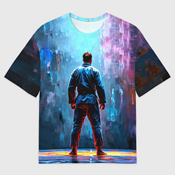 Мужская футболка оверсайз Боец джиу-джитсу