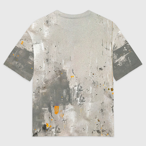 Мужская футболка оверсайз Брюс Ли на сером / 3D-принт – фото 2