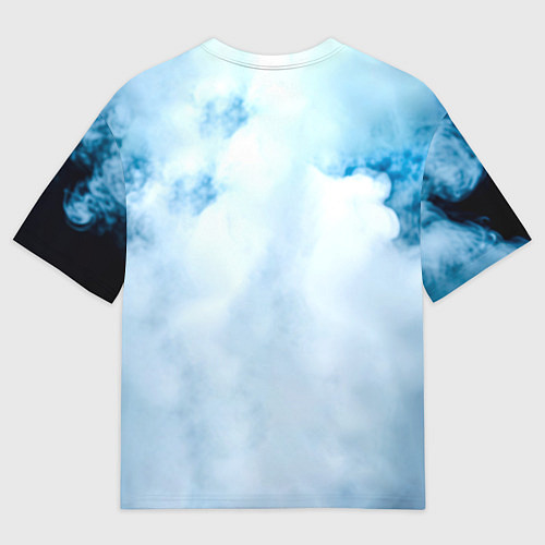 Мужская футболка оверсайз Брюс Ли в дыму / 3D-принт – фото 2