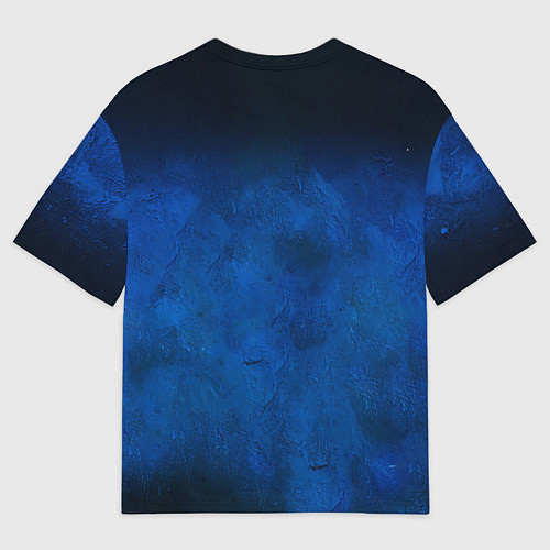 Мужская футболка оверсайз Дастин Порье на синем / 3D-принт – фото 2
