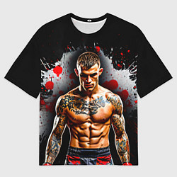 Мужская футболка оверсайз Дастин Порье на черном