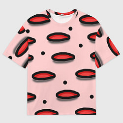 Мужская футболка оверсайз Круги маркер - паттерн