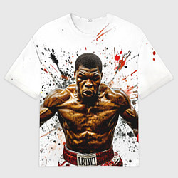 Мужская футболка оверсайз Мухаммед Али на белом