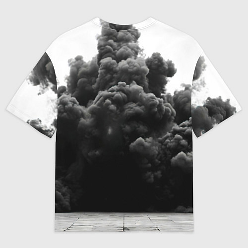 Мужская футболка оверсайз Мухаммед Али в черном дыму / 3D-принт – фото 2
