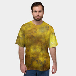 Футболка оверсайз мужская Золотая ржавая текстура, цвет: 3D-принт — фото 2