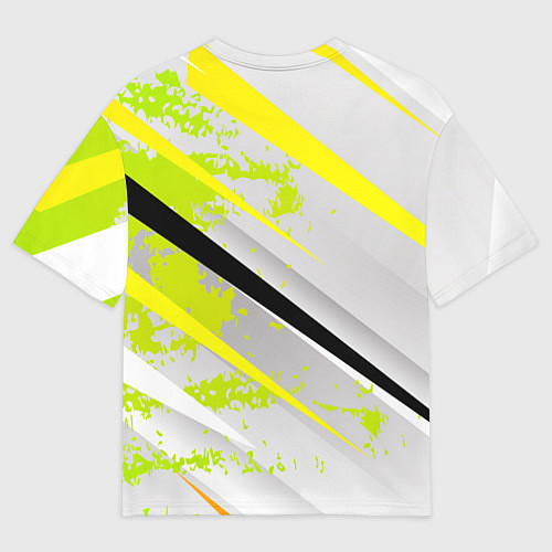 Мужская футболка оверсайз Color white light green / 3D-принт – фото 2