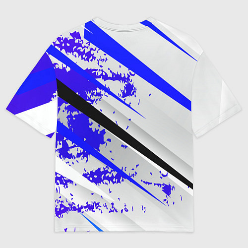 Мужская футболка оверсайз Color white blue / 3D-принт – фото 2