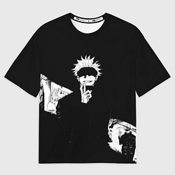 Мужская футболка оверсайз Сатору годжо битва