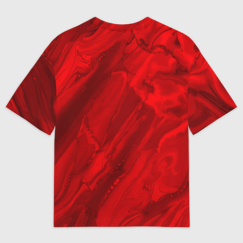 Мужская футболка оверсайз Красный камень абстракция / 3D-принт – фото 2