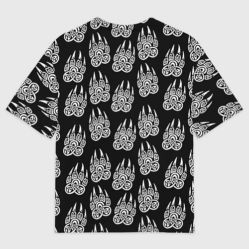 Мужская футболка оверсайз Monster energy медвежьи лапы / 3D-принт – фото 2