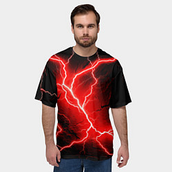 Футболка оверсайз мужская Lightning, цвет: 3D-принт — фото 2