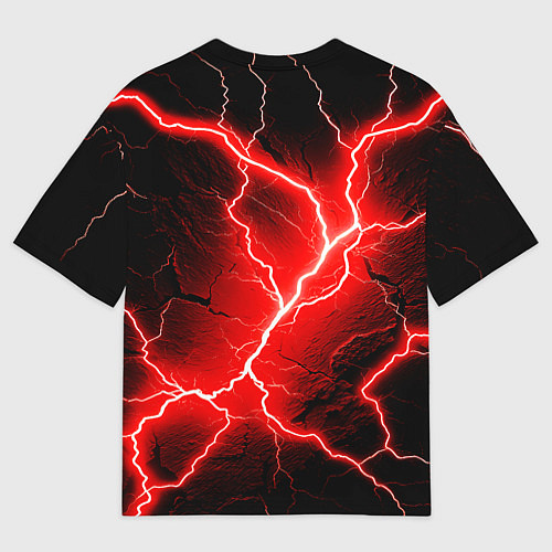 Мужская футболка оверсайз Lightning / 3D-принт – фото 2