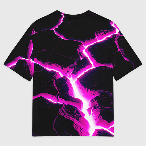 Мужская футболка оверсайз Color pink black / 3D-принт – фото 2