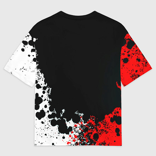 Мужская футболка оверсайз Monster energy брызги красок / 3D-принт – фото 2