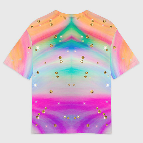 Мужская футболка оверсайз Inzoi с золотыми звездочками / 3D-принт – фото 2
