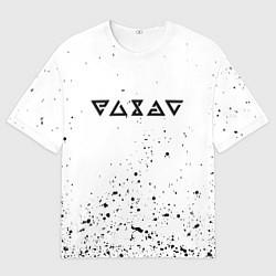 Футболка оверсайз мужская Ведьмак брызги красок, цвет: 3D-принт