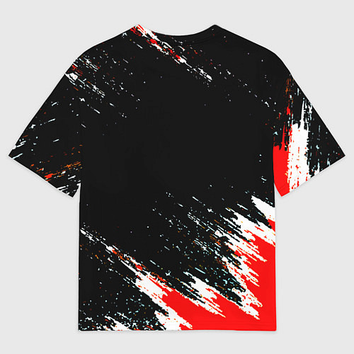 Мужская футболка оверсайз Манчестер краски штрихи / 3D-принт – фото 2