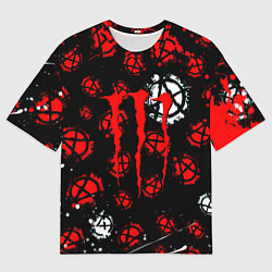 Мужская футболка оверсайз Monster energy anarhy