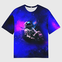 Мужская футболка оверсайз Астронавт в пучине